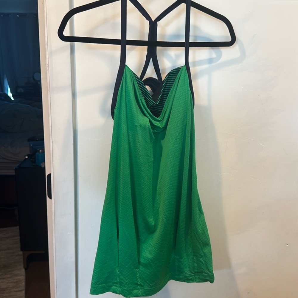 Lululemon CYB Green Blue Y Scoop Neck Tank Top
